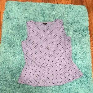 Lavender polka dot top